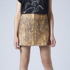 NWT Topshop Bambi Deer Print Skirt